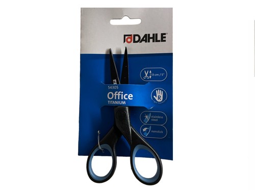 Papierschere 13cm schwarz blau - 13cm, schwarz-blau